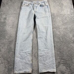 Vintage 1992 Levis 501 Button Fly Made in USA Jeans Mens Size 33x32 Light Blue